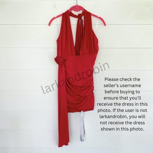 NEW Mistress Rocks Halter Dress Cranberry Large+ (XL) - Picture 13 of 17